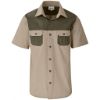 Mens Short Sleeve Serengeti 2 Tone Bush Shirt