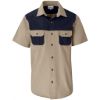 Mens Short Sleeve Serengeti 2 Tone Bush Shirt