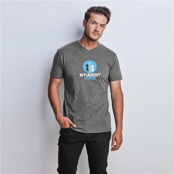 Mens Michigan Melange V Neck T Shirt