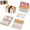 Okiyo Dura Wheat Straw Lunch Box And Phone Stand