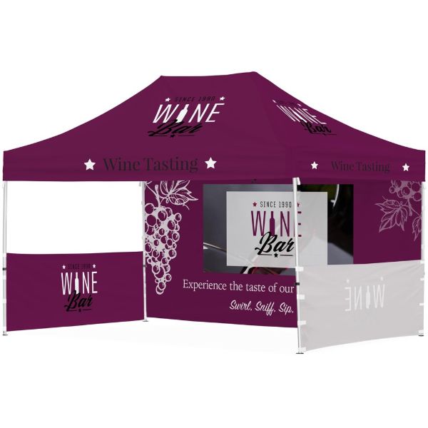 Ovation Gazebo 4.5 X 3m 1 Long Full 2 Short Half