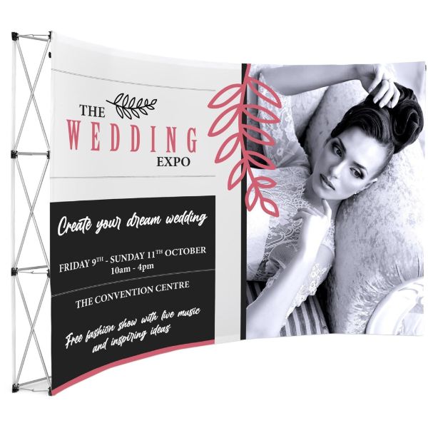 Legend Curved Banner Wall 3.5 X 2.25m