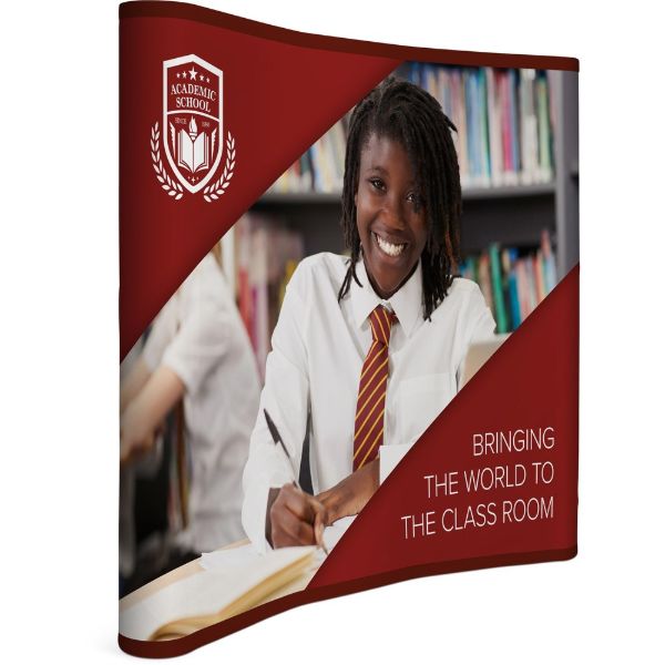 Legend Curved Banner Wall With Wings 2.15 X 2.25m