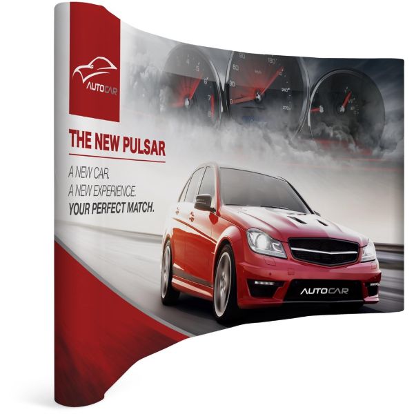 Legend Curved Banner Wall With Wings 3.5 X 2.25m