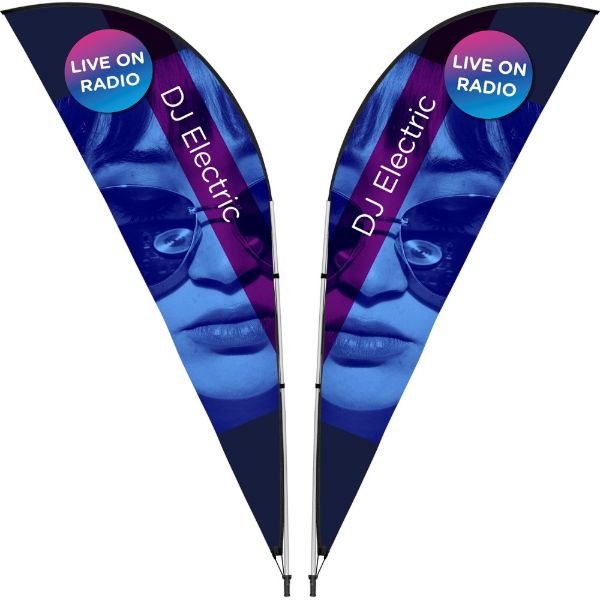 3m Sharkfin Double Sided Flying Banner