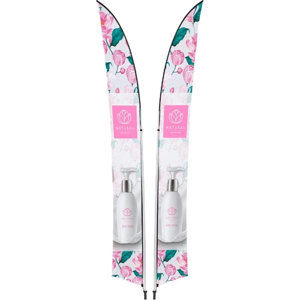 4m Arcfin Double Sided Flying Banner
