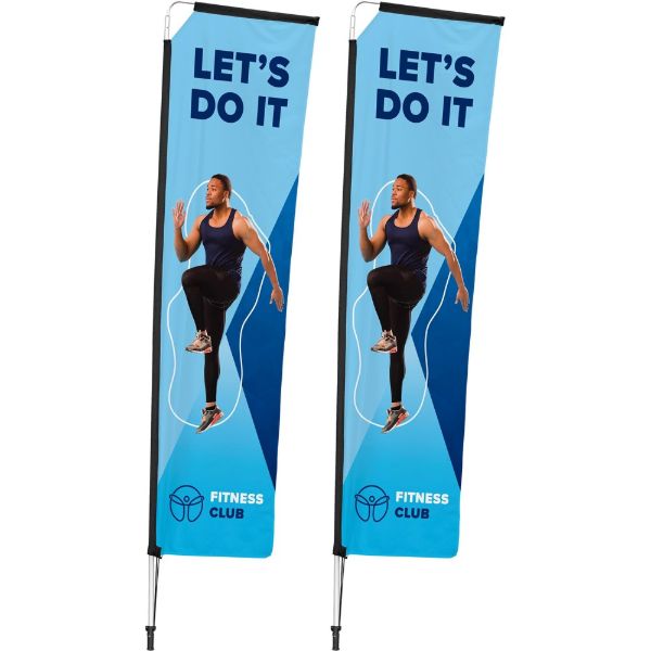 3m Telescopic Single Sided Flying Banner