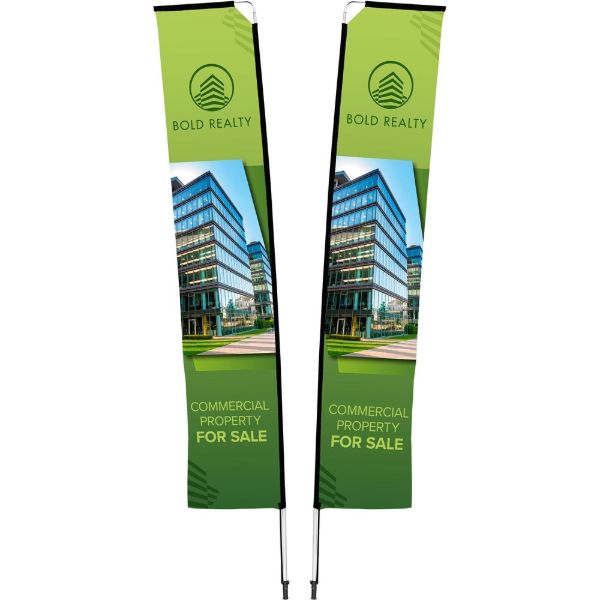 4m Telescopic Double Sided Flying Banner