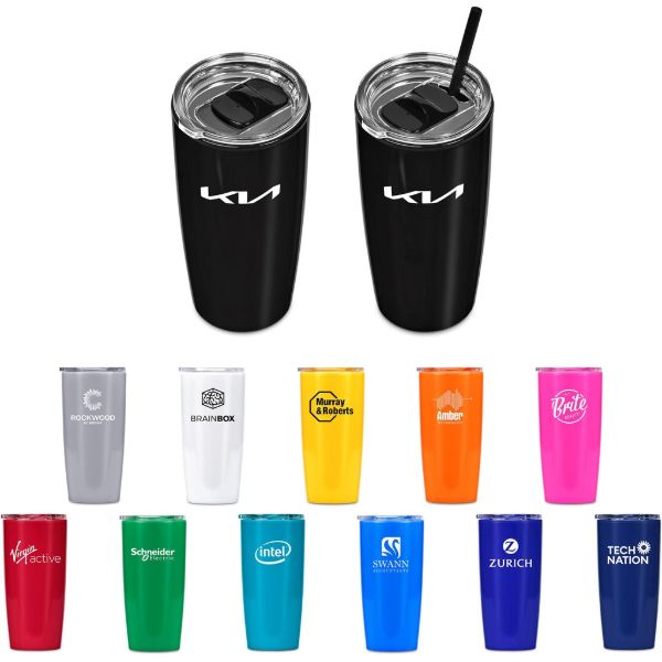 Daytona Plastic Tumbler And Straw 600ml