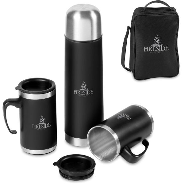 Cardinal Steel Flask And Mug Set