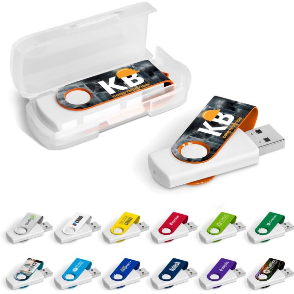 Axis Gyro White Flash Drive 32GB