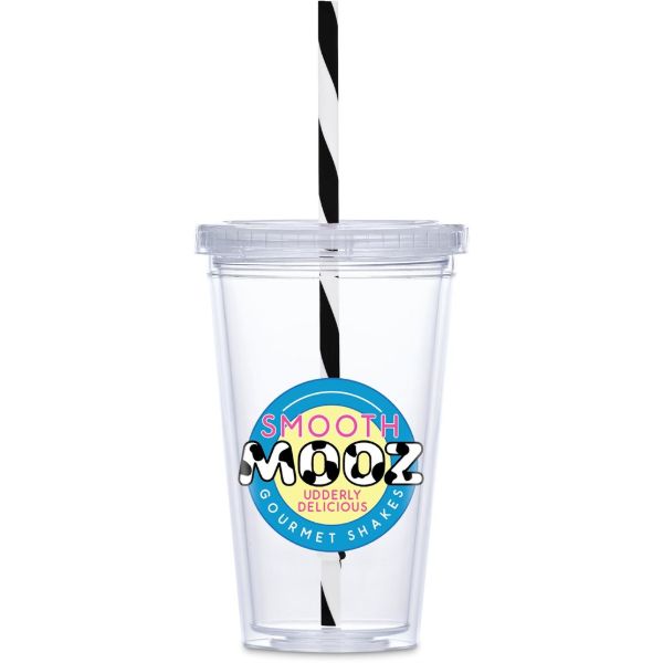 Malibu Plastic Tumbler And Straw 470ml