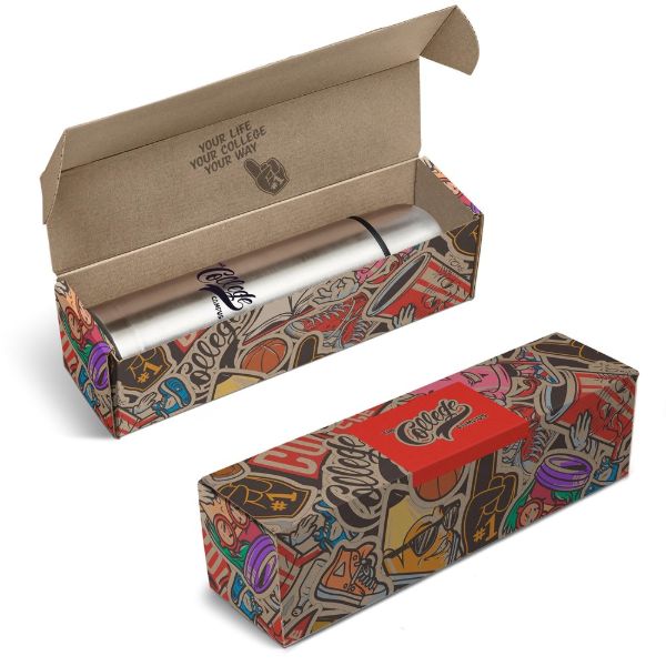 Consulate Flask In Bianca Custom Gift Box