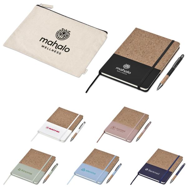 Okiyo Denki Cork Notebook And Pen Set