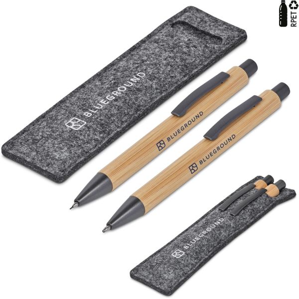 Okiyo Jona Bamboo Ball Pen And Pencil Set
