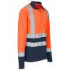 Long Sleeve Surveyor Two Tone Hi Viz Golf Shirt