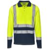 Long Sleeve Surveyor Two Tone Hi Viz Golf Shirt