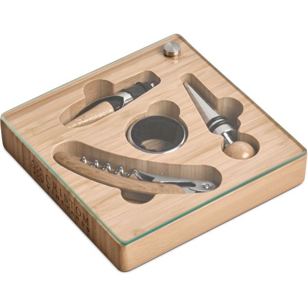 Okiyo Budonoki Bamboo Wine Accessories Set