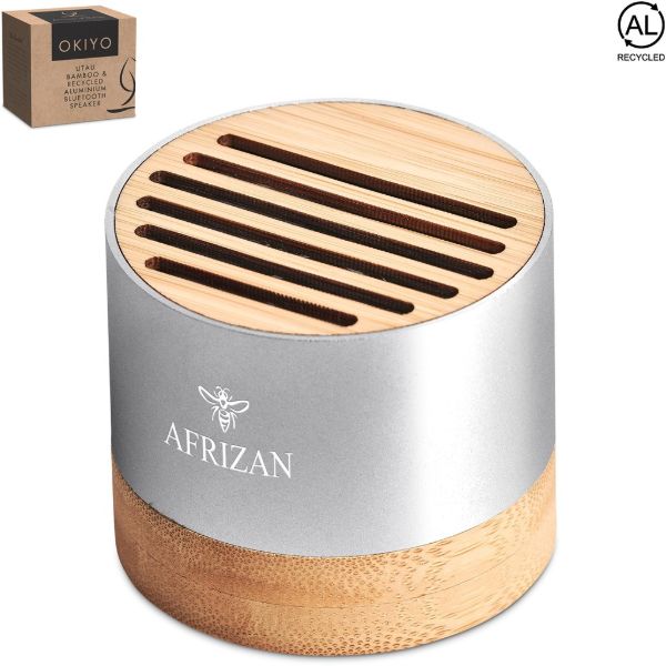 Okiyo Utau Bamboo And Aluminium Bluetooth Speaker