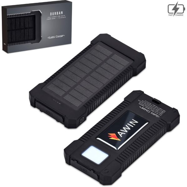 Swiss Cougar Durban FC Solar Power Bank 10000Mah