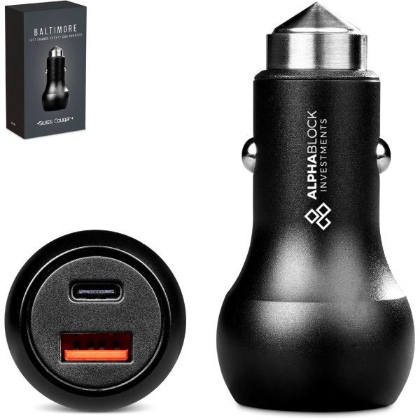 Swiss Cougar Baltimore 2 In 1 Fast Car Charger And