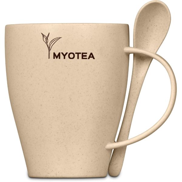 Okiyo Kawai Wheat Straw Mug And Spoon 350ml