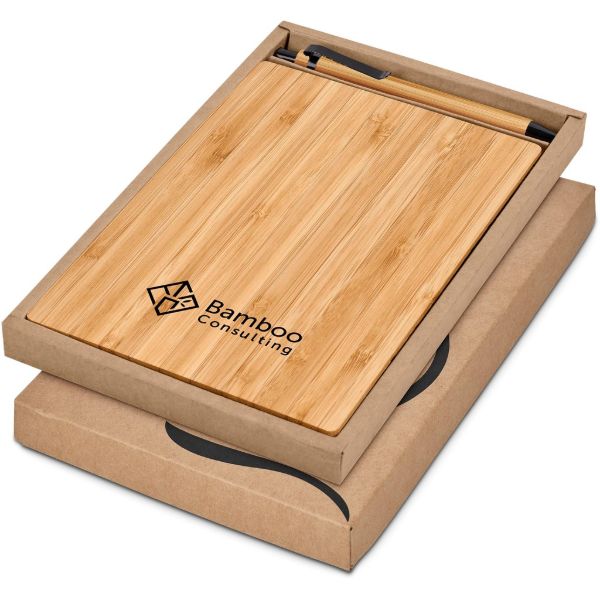Okiyo Yahari Bamboo Notebook And Pen Set