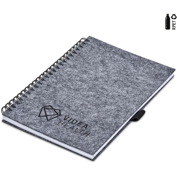 Okiyo Fuji Recycled Pet Felt A5 Spiral Notebook