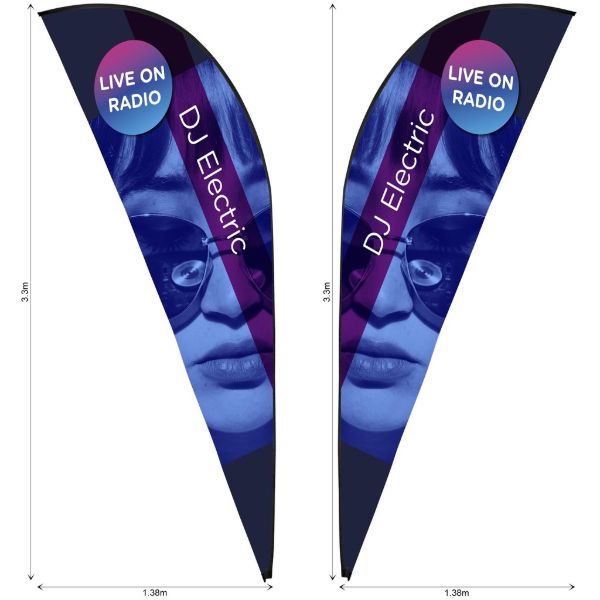 Legend 3M Sharkfin Double Sided Flying Banner Skin