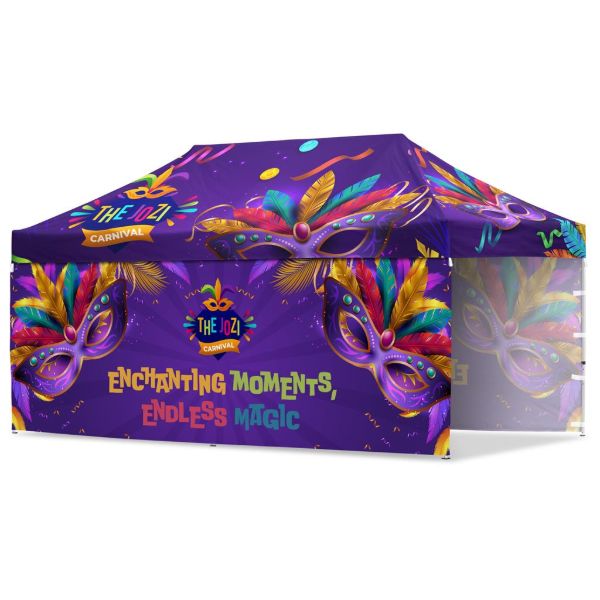 Coated Subli Gazebo 6 x 3m 2 LS F Walls