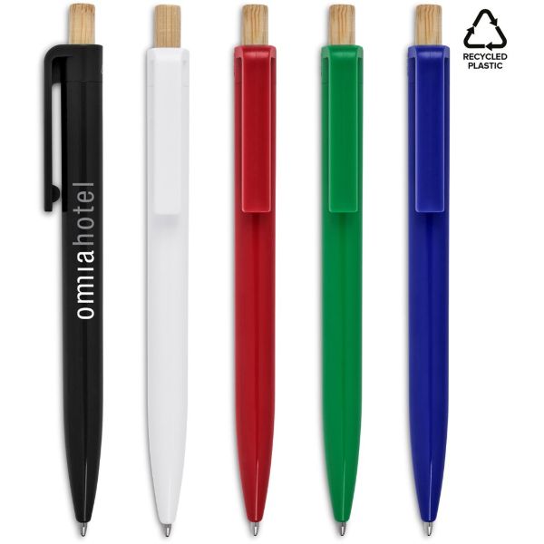 Tickit Recycled Plastic And Bamboo Ball Pen