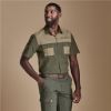 Mens Short Sleeve Serengeti 2 Tone Bush Shirt