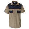 Mens Short Sleeve Serengeti 2 Tone Bush Shirt