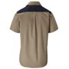 Mens Short Sleeve Serengeti 2 Tone Bush Shirt