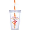 Malibu Plastic Tumbler And Straw 470ml