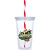 Malibu Plastic Tumbler And Straw 470ml