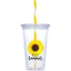Malibu Plastic Tumbler And Straw 470ml