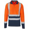Long Sleeve Surveyor Two Tone Hi Viz Golf Shirt