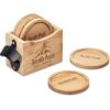 Okiyo Kanpai Bamboo Coaster And Bottle Opener Set